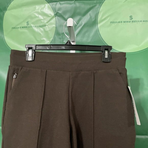 ATHLETA VENICE Heathered pintuck PANTS in DARK BROWN sz SMALL - NWT  retail $119 - Picture 6 of 14